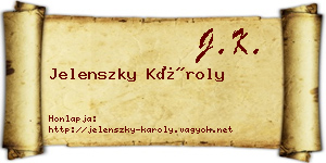 Jelenszky Károly névjegykártya